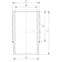 061LW00101000 MAHLE Гильза цилиндра Scania 64046380 (без уплотнителя)