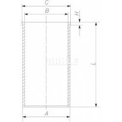 213WT0300 MAHLE Гильза цилиндра DAF (1699329)