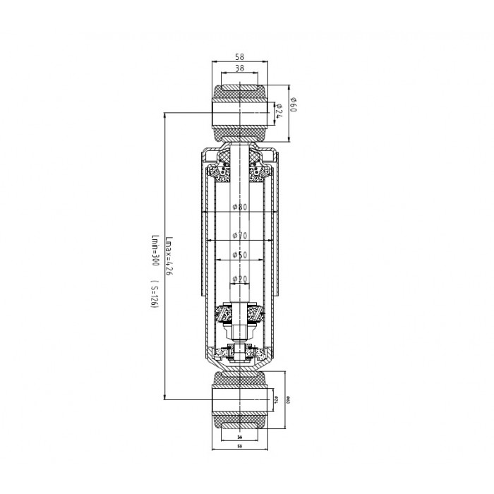 BK0900-M BERGKAU амортизатор подвески ROR (F5015) 4386010670